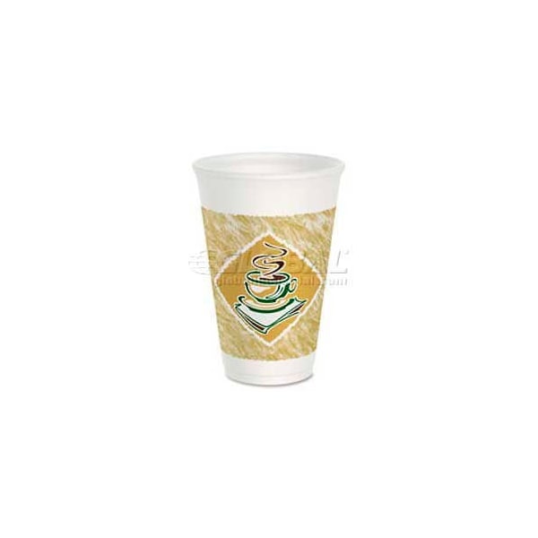 Dart Dart Insulated Styrofoam Hot/Cold Cups, 12 Oz., 1,000/Carton, Cafe G Design DRC12X16G - main